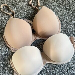 2 Nude Bras - Victoria Secret Sold Together